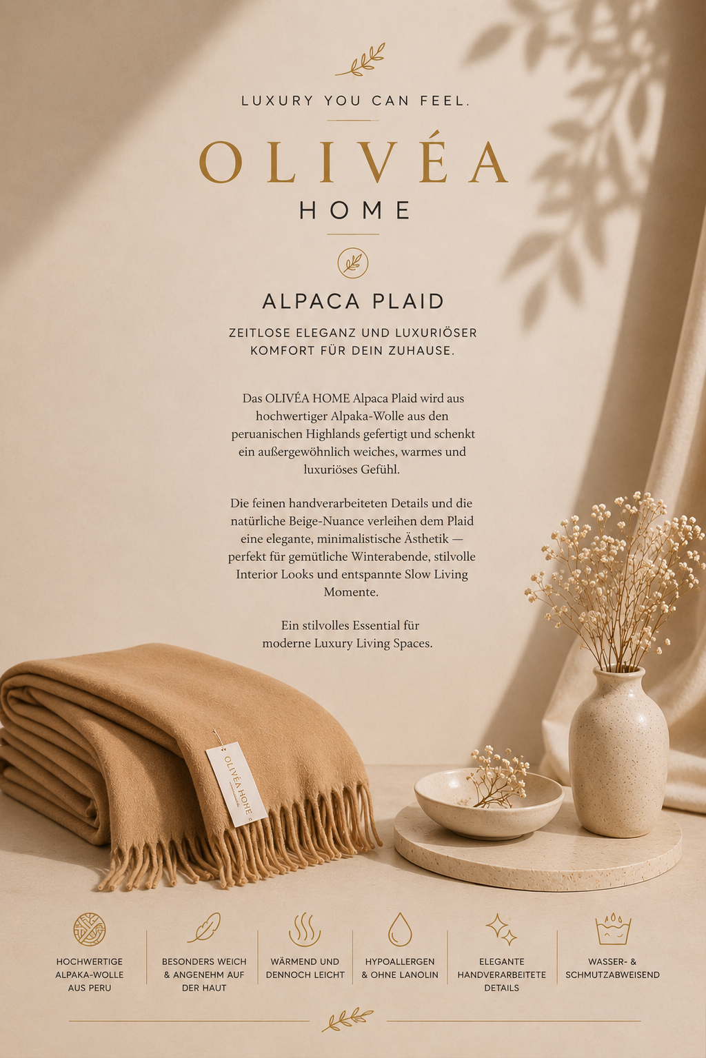 OLIVÈA HOME — Alpaca Plaid