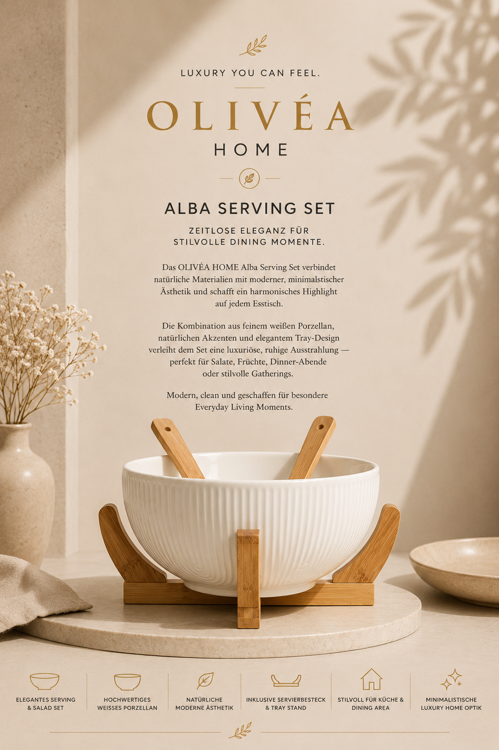 OLIVÈA HOME — Alba Serving Set